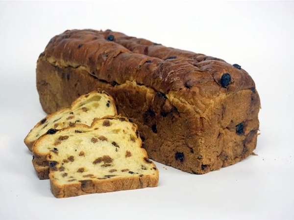 Rozijnen brood&nbsp;half gesneden