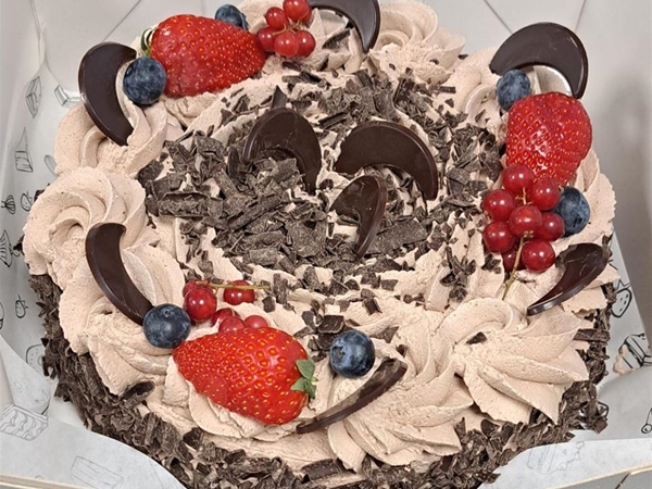 Chocoladetaart&nbsp;10 personen ronde taart